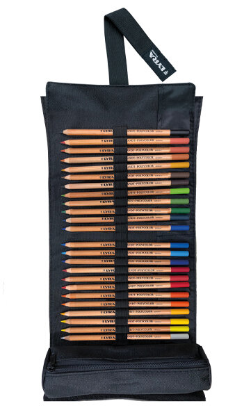 LAPICES 24 COLORES POLYCOLOR REMBRANDT ESTUCHE ENROLLABLE