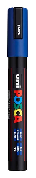 ROTU POSCA PC5M AZUL - CAJA 6