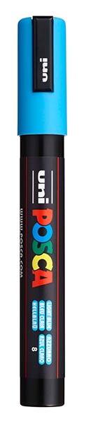 ROTU POSCA PC5M AZUL CLARO - CAJA 6