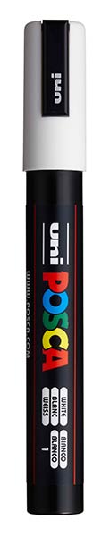 ROTU POSCA PC5M BLANCO - CAJA 6