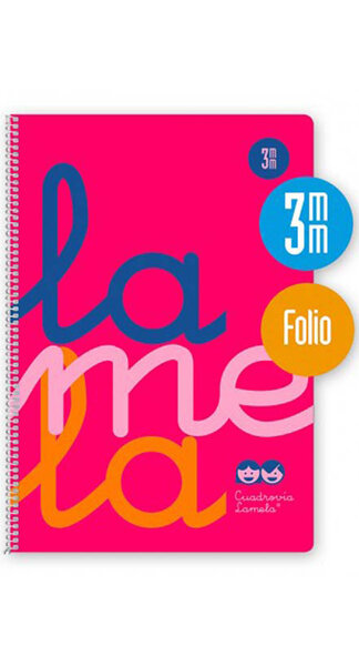 BLOCK LAMELA FOLIO 3MM 80H ROSA PP 90GR-PACK 5U