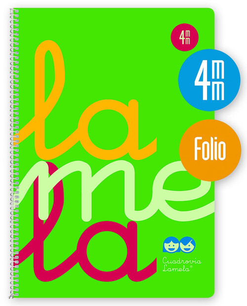 BLOCK LAMELA FOLIO 2,5MM 80H VERDE PP 90GR-PACK 5U