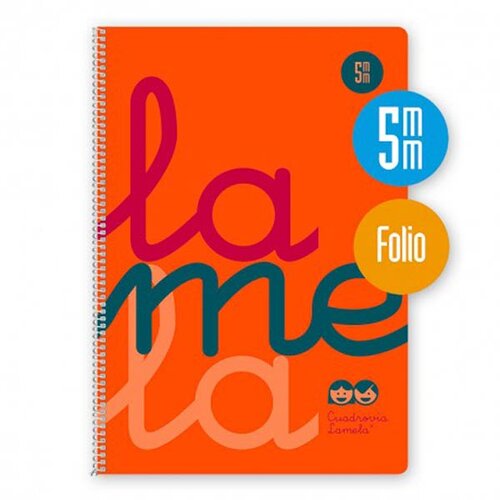 BLOCK LAMELA FOLIO 5MM 80H NARANJA PP 90GR-PACK 5U