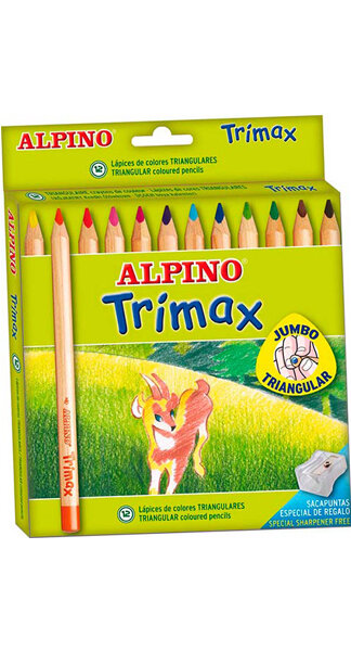 LAPICES 12 COLORES TRIMAX ALPINO (TRIANGULAR)
