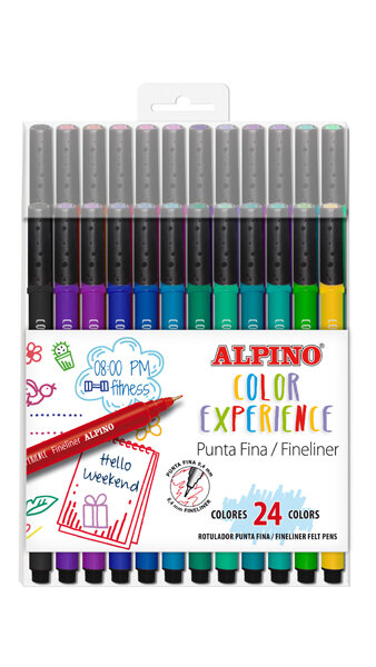 ROTU 24 COLORES FINELINER 04MM ALPINO COLOR EXPERIENCE