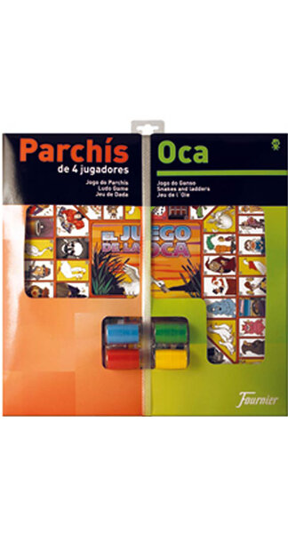TABLERO GRANDE PARCHIS / OCA + ACCESORIOS - 4 JUGADORES