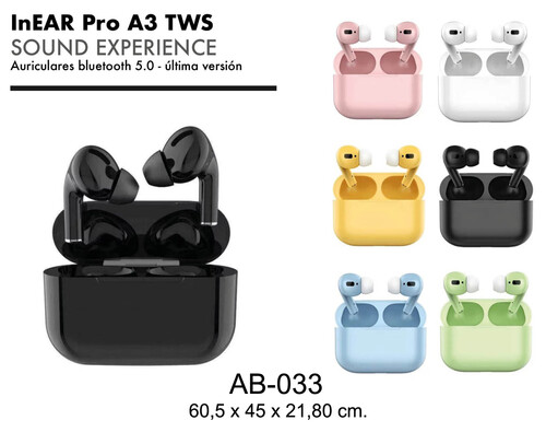 AURICULARES BLUETOOTH COLORES SURTIDOS INEAR PRO A3 5.0