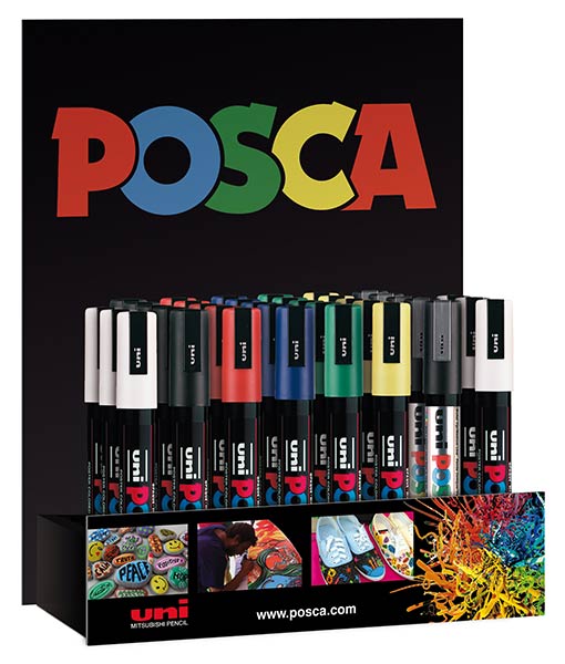 ROTU POSCA PC5M SURTIDOS 36U EXPOSITOR