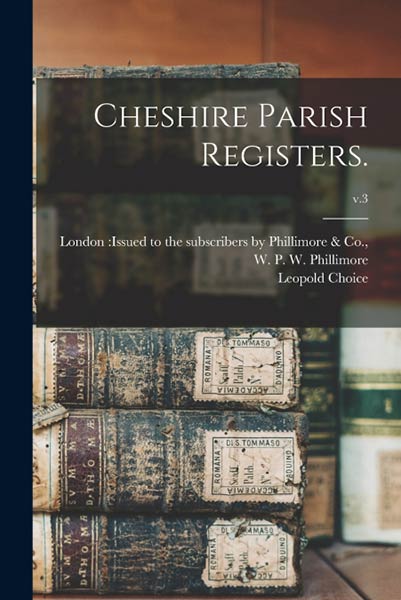 CHESHIRE PARISH REGISTERS., V.3