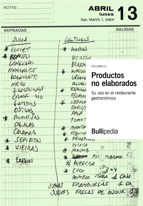 PRODUCTOS NO ELABORADOS VOL.3