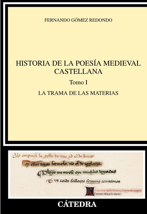 HISTORIA DE LA POESIA MEDIEVAL CASTELLANA I