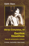 EDITH STEIN. OBRAS COMPLETAS III. ESCRITOS FILOSOFICOS
