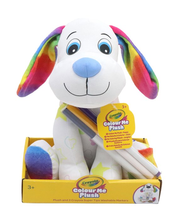 PELUCHE PERRITO COLOREAR CON 3 ROTULADORES COLOUR ME PLUSH