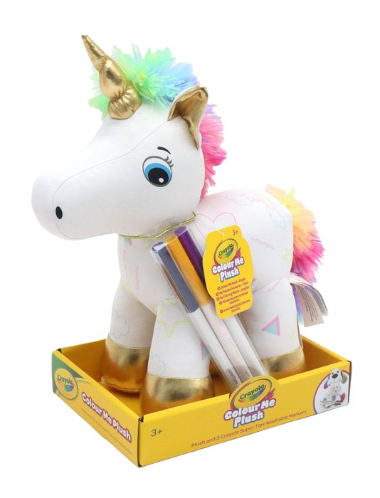 PELUCHE UNICORNIO COLOREAR C/ 3 ROTULADORES COLOUR ME PLUSH