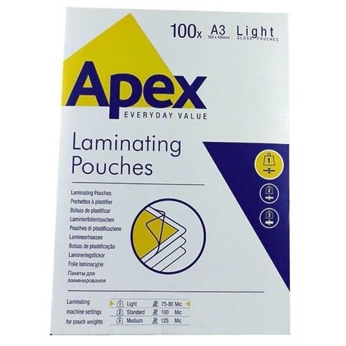 LAMINA PLASTIFICAR A3 80M BRILLO 100U PACK