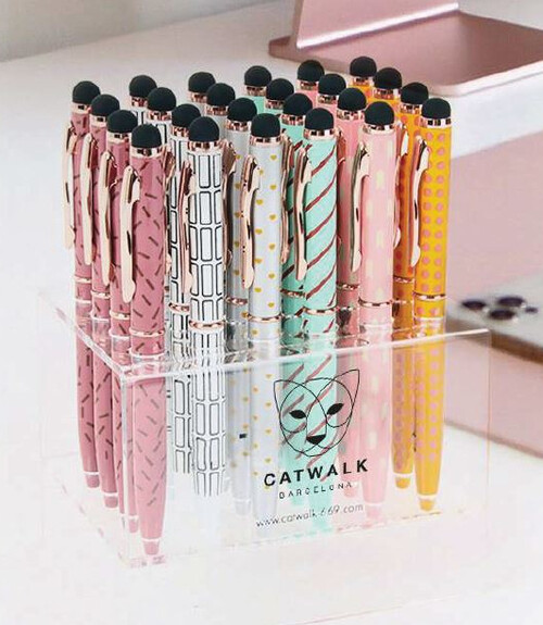 MINI BOLI PUNTERO ESTAMPADO TINTA AZUL -24U EXP (AGENDA)