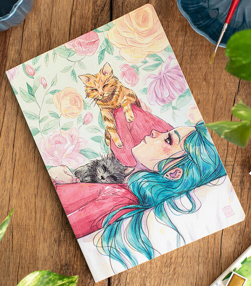 CUADERNO 160H ESTHER GILI LOS GATETES 16,5X23,5CM