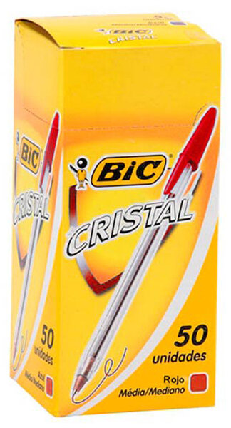 BOLI BIC CRISTAL ROJO 50U CAJA
