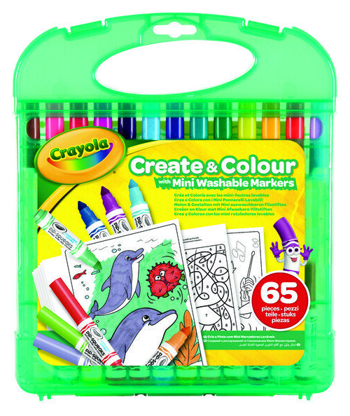 MALETIN 65 PIEZAS LAVABLES SUPERTIPS CREATE&COLOUR
