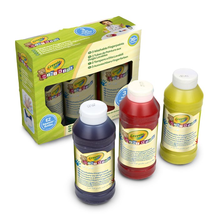 PINTURA DEDOS LAVABLE 236ML 3 COLORES CAJA MINI KIDS