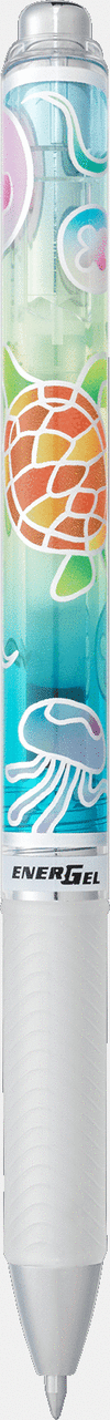 BOLI PENTEL ENERGEL BL77 AZUL ANIMALES MARINOS TORTUGA- 12U