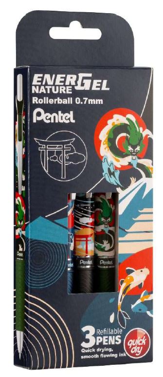 BOLI PENTEL ENERGEL NATURE OSCURO ED.LIMITADA - 3U CAJA