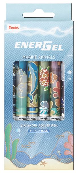 BOLI PENTEL ENERGEL ANIMALES MARINOS ED.LIMITADA-6U ESTUCHE
