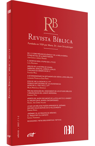REVISTA BIBLICA 2021/1-2 - A�O 83