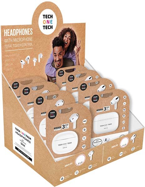 EXPOSITOR 8 AURICULARES INALAMBRICOS EN CAJA