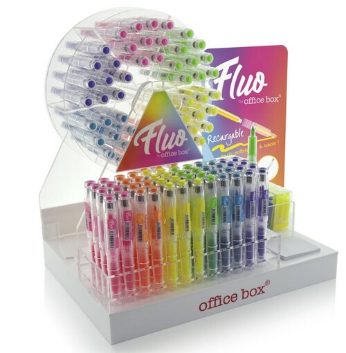 EXPOSITOR 300 ROTU FLUOR SURTIDOS + 100 RECAMBIOS