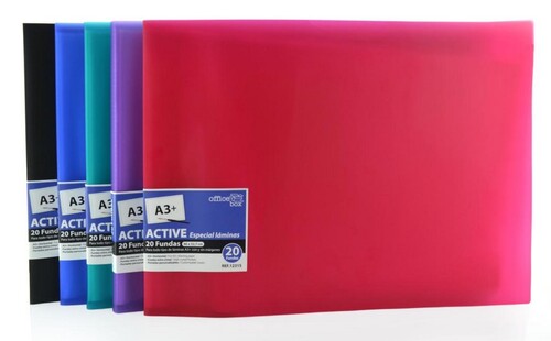CARPETA 20 FUNDAS A3+ HORIZONTAL COLORES SURTIDOS