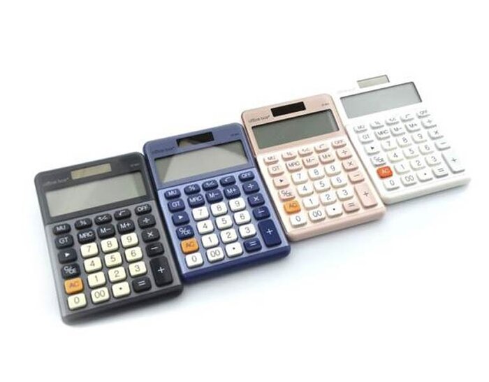 CALCULADORA MESA 12 DIGITOS ALUMINIUM COLORES SURTIDOS