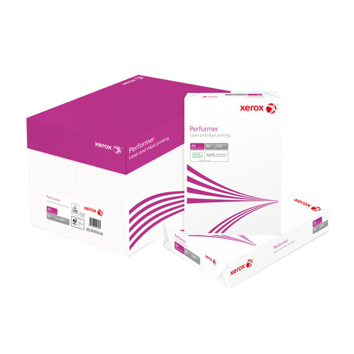 PAPEL A4 80GR XEROX PERFORMER (ROSA) 500H PAQUETE