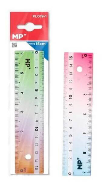 REGLA 15 CM COLORES DEGRADADO - CAJA 24