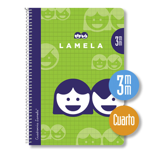 BLOCK LAMELA CUARTO 3MM 40H TAPA BLANDA VERDE -PACK 10