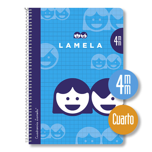 BLOCK LAMELA CUARTO 4MM 40H TAPA BLANDA AZUL -PACK 10