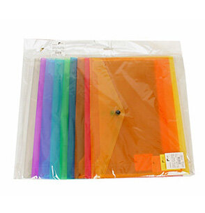 FUNDA BROCHE A4 PP COLORES SURTIDOS-10U PACK