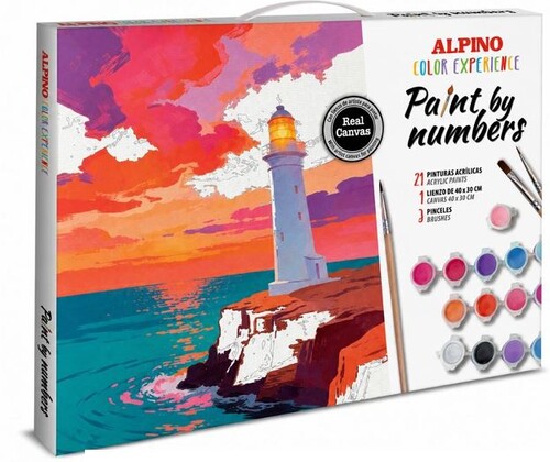 SET 21 PINTURAS ACRILICAS 3ML + LIENZO 40X30CM MALETIN
