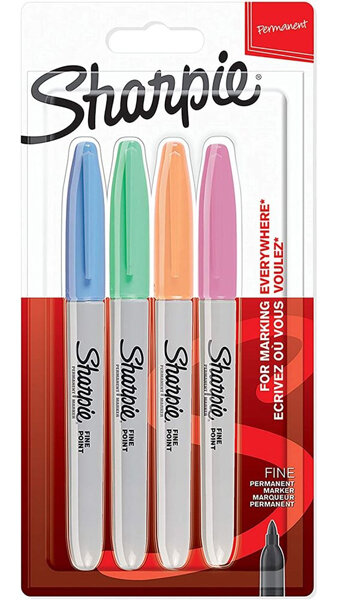 BLISTER ROTU SHARPIE FINE PASTEL COLORES 4U PACK