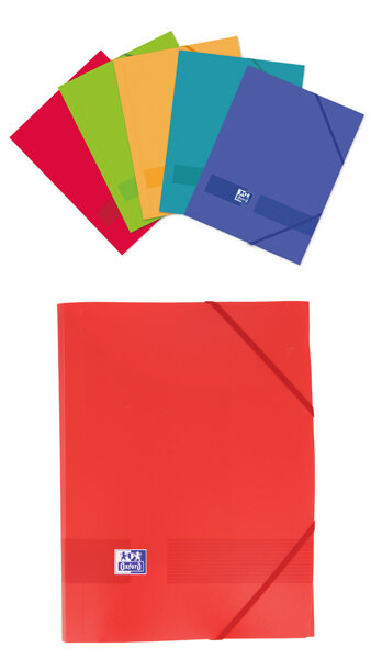 CARPETA GOMAS/SOLAPAS A4+ PP VIVOS COLORES SURTIDOS-PACK 10