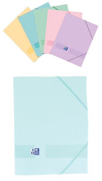 CARPETA GOMAS/SOLAPAS A4+ PP PASTEL COLORES SURTIDO-PACK 10
