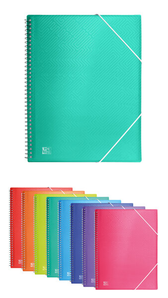 CARPETA 60 FUNDAS ESPIRAL A4 PP COLORES SURTIDOS URBAN