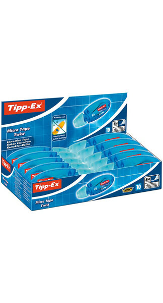 CORRECTOR CINTA 5MMX8M TIPPEX MICRO TAPE TWIST-CAJA 10U