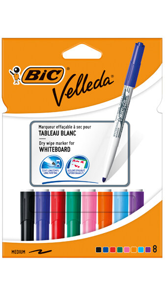 BLISTER ROTU PIZARRA VELLEDA 1741 COLORES 8U BOLSA