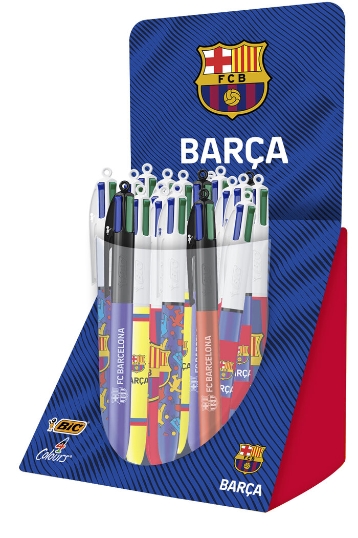 BOLI BIC 4 COLORES FC BARCELONA 40U EXPOSITOR ( BARSA )