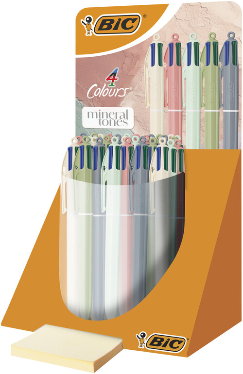 BOLI BIC 4 COLORES MINERAL TONES SURTIDOS - 30U EXPOSITOR