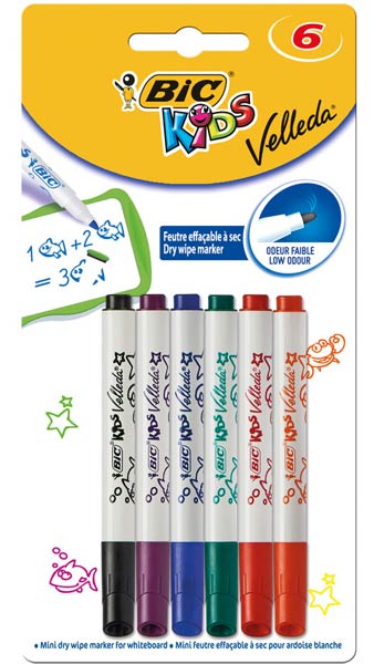 BLISTER 6 ROTU PIZARRA MINI VELLEDA COLORES SURTIDOS