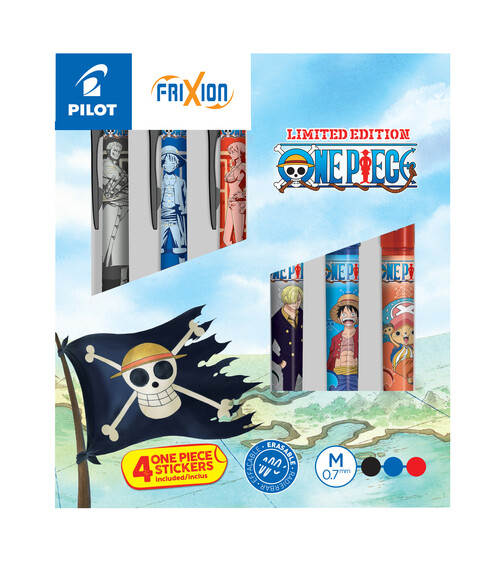 CAJA BOLI 6U ONE PIECE FRIXION BALL + 4 STICKERS
