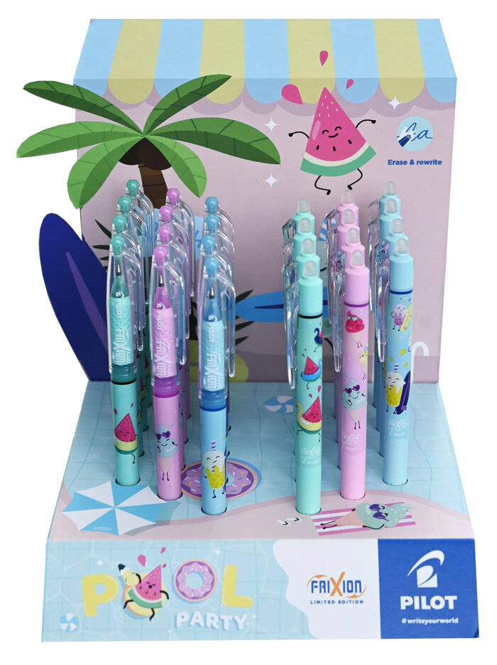 BOLI FRIXION POOL PARTY SURTIDO 24U EXPOSITOR ED.LIMITADA