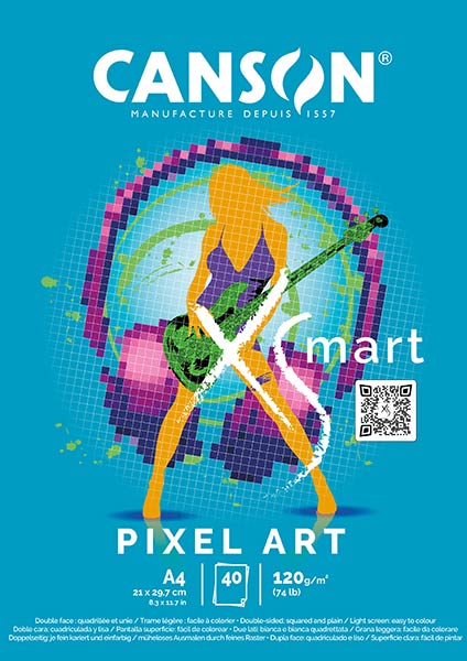 BLOC ENCOLADO A4 40H 120GR PIXEL ART XSMART - PACK 5